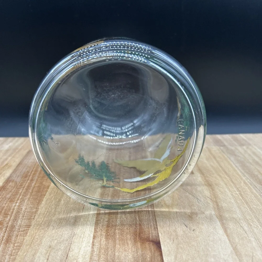 Vintage Glass Juice Pitcher Carafe Eagle Design Canada Sunoco Gas Premium